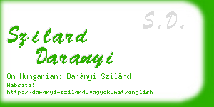 szilard daranyi business card