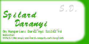 szilard daranyi business card